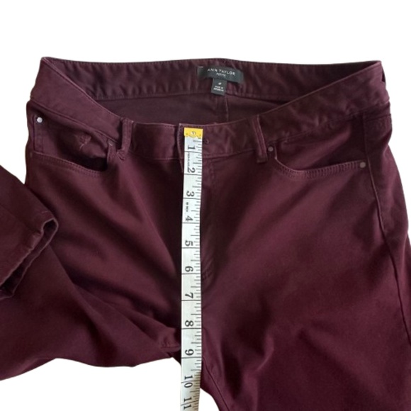 Ann Taylor Women's 6P Burgundy The Skinny Curvy Fit Stretchy Cotton Blend Pants - Picture 9 of 12